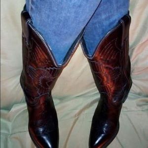 Durango black leather cowboy boots